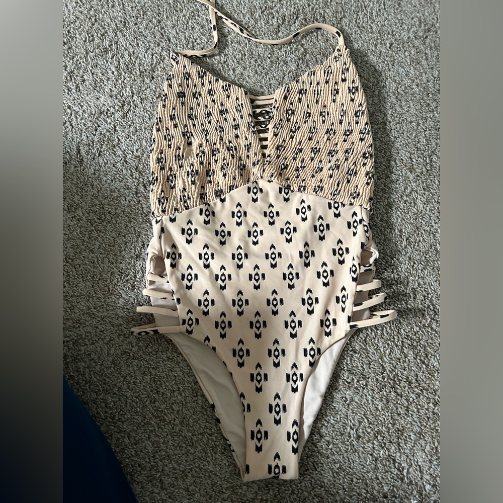 Tori Praver Seafoam Ikat One-Piece